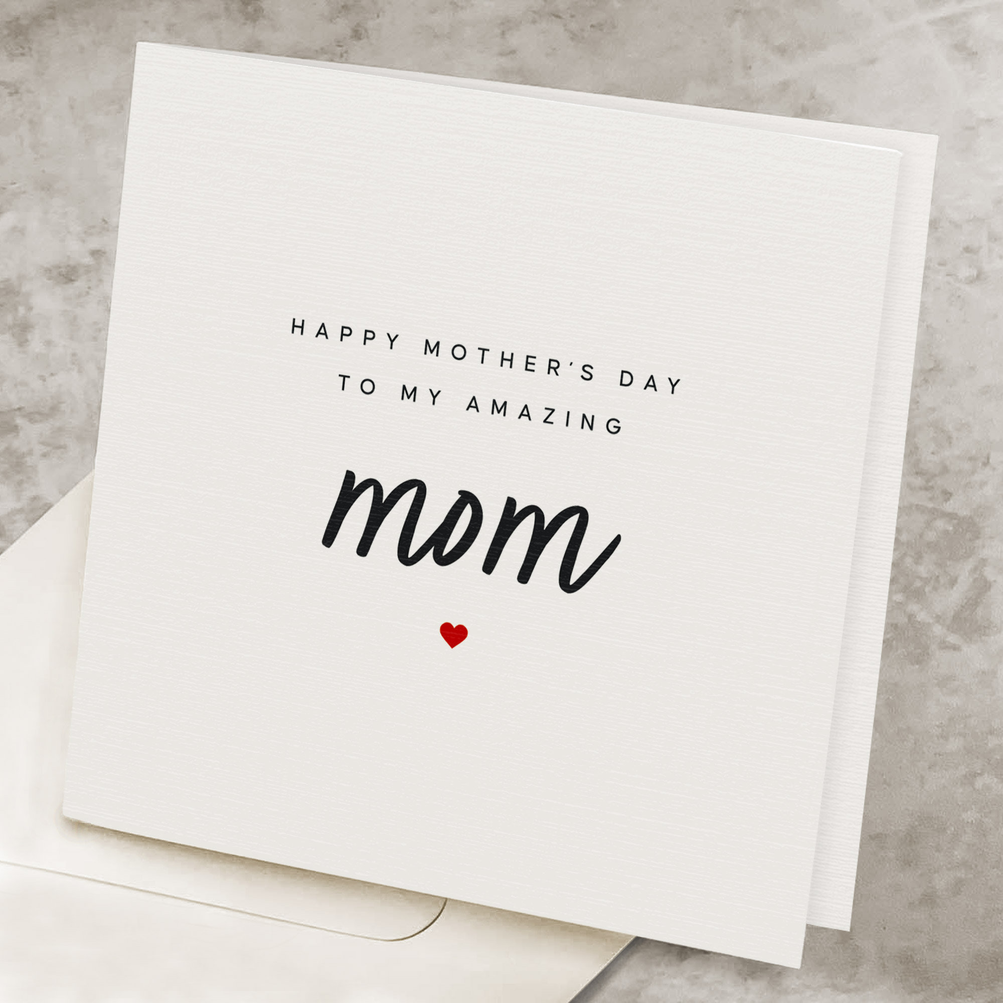 Happy Mothers Day Card to Mom, Cute Happy Mother's Day Card for Amazing ...
