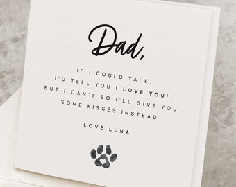 Dog Father's Day Card, From Dog To Dog Dad, Father's Day Gift To Dog Dad, Personalized, Father's Day Card From Dog, Doggy Daddy Father's Day