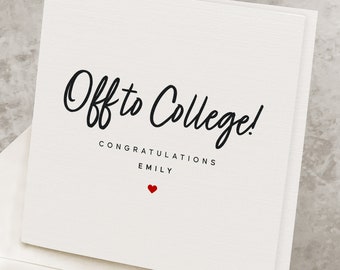 Carte personnalisée d'obtention du diplôme d'études secondaires, carte de félicitations d'acceptation au collège pour fille, fils, fille, garçon, cadeau d'obtention du diplôme d'études secondaires