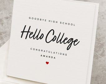 College Acceptance Congratulations Card, Personalized High School Graduation Card For Girl, Boy, High School Graduation Gift, Daughter, Son