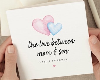 Mother's Day Card From Son, Happy Mother's Day Card To Mom From Son, Mothers Day Gift From Son, The Love Between Mom And Son Lasts Forever
