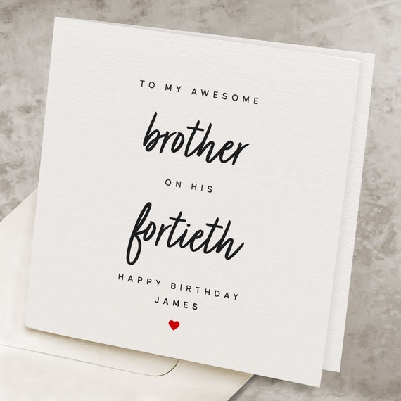 40th birthday ideas for cheap brother