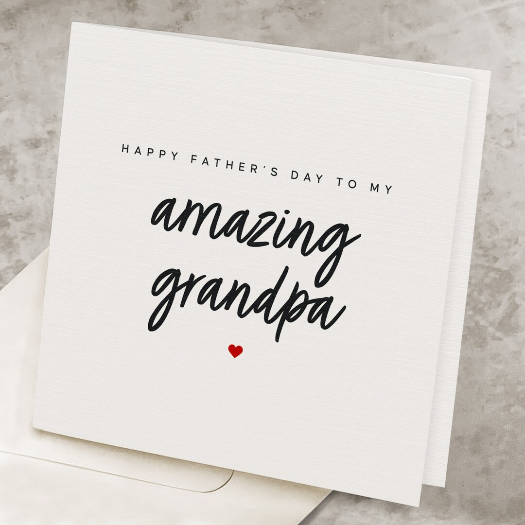 Happy Father's Day Card Grandpa, From Grandson, Granddaugther ...