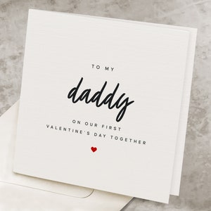 1st Valentines Day Card For New Dad, Newborn Baby, Baby Son, Happy First Valentine's Day As Daddy, Father, Newborn Child, Newborn Daughter