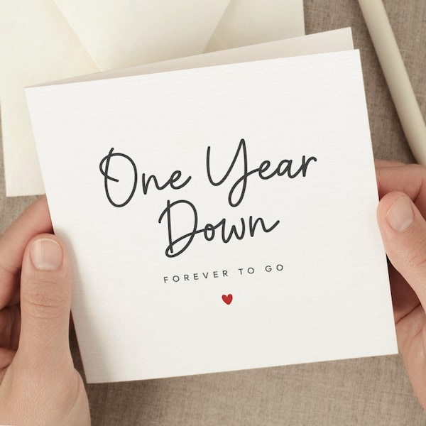 1 Year Anniversary Card Boyfriend One Year Anniversary Gift For Him Romantic 1st Anniversary Cards Husband First Wedding Anniversary Card