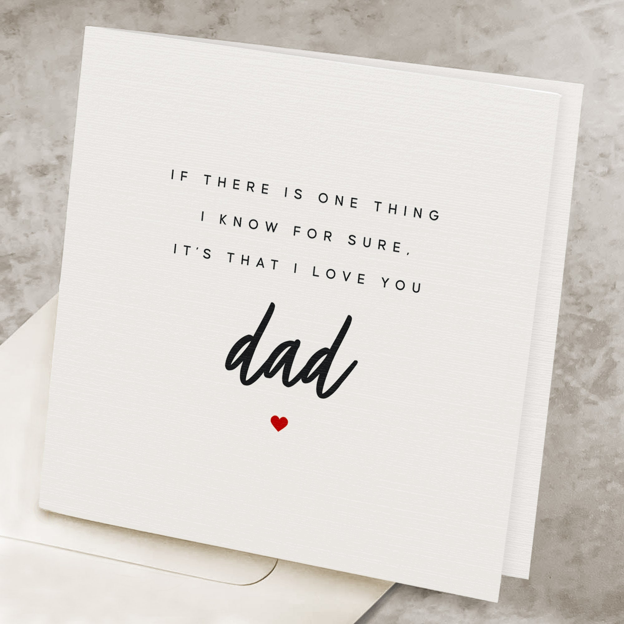 Cute Fathers Day Card From Daughter, I Love You Dad, Father's Day Card ...