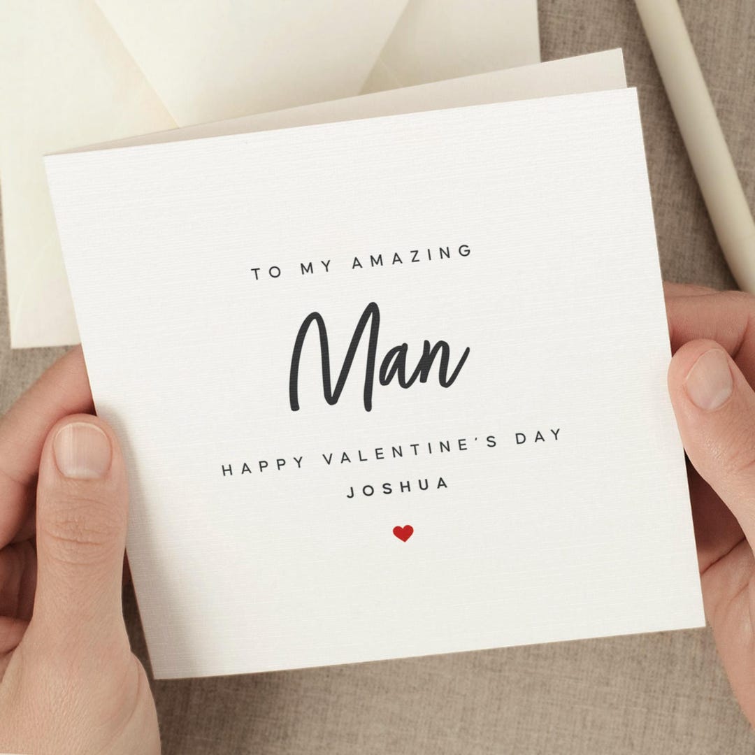 Personalized Valentine's Day Card for Him, Valentines Day Card Husband ...