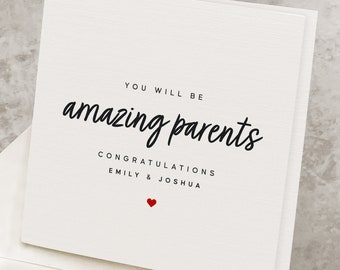 New Baby Congratulations Card, Personalized, New Baby Wishes Card, You Will Be Amazing Parents, Congratulation Future Parents Pregnancy