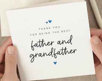 Grandpa Fathers Day Card From Daughter, Happy Father's Day Card To Best Dad & New Grandpa, From Son, Father And Grandfather Fathers Day Gift