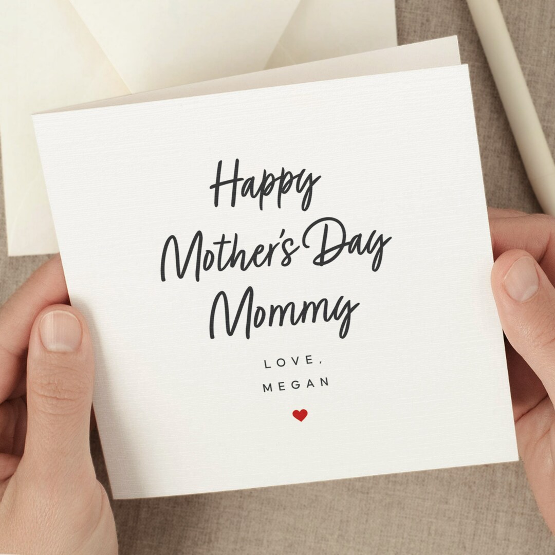 Mommy Mothers Day Card for Mom From Daughter, Personalized Mom Happy ...