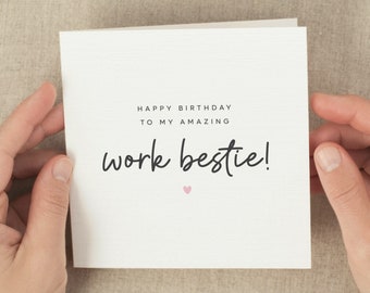 Work Bestie Birthday Card, Work Best Friend Birthday Card, Coworker Bestie Birthday Card, Birthday Gift For Work Bestie Co-Worker Colleague