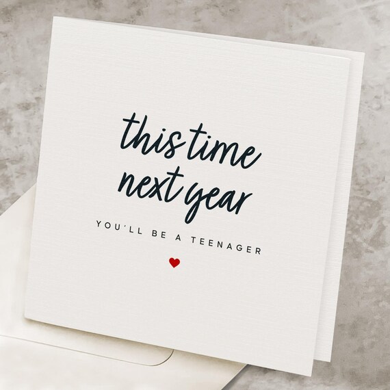 Funny 12th Birthday Card For Girl, For Boy, 12 Years Old Birthday Gift For Daughter, Son, Twelfth, Twelve Year Birthday Card For Grandchild