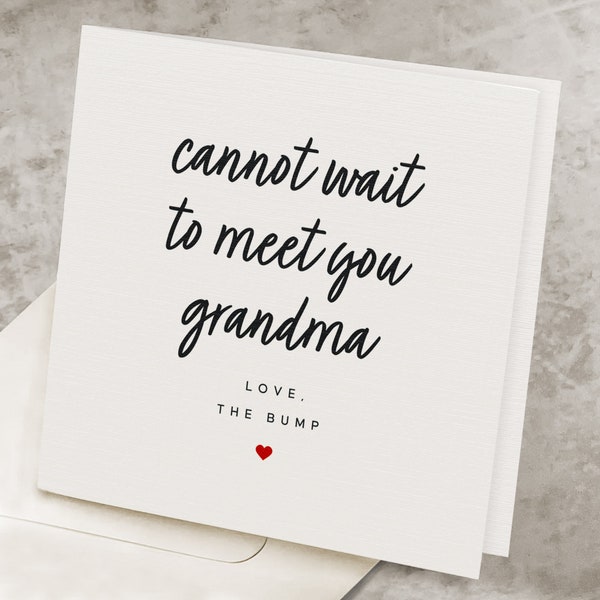 Pregnant Mothers Day Card For Future  Grandma, From Grandbaby, Unborn Grandchild, Pregnancy Happy Mother's Day Card For Grandmother-To-Be