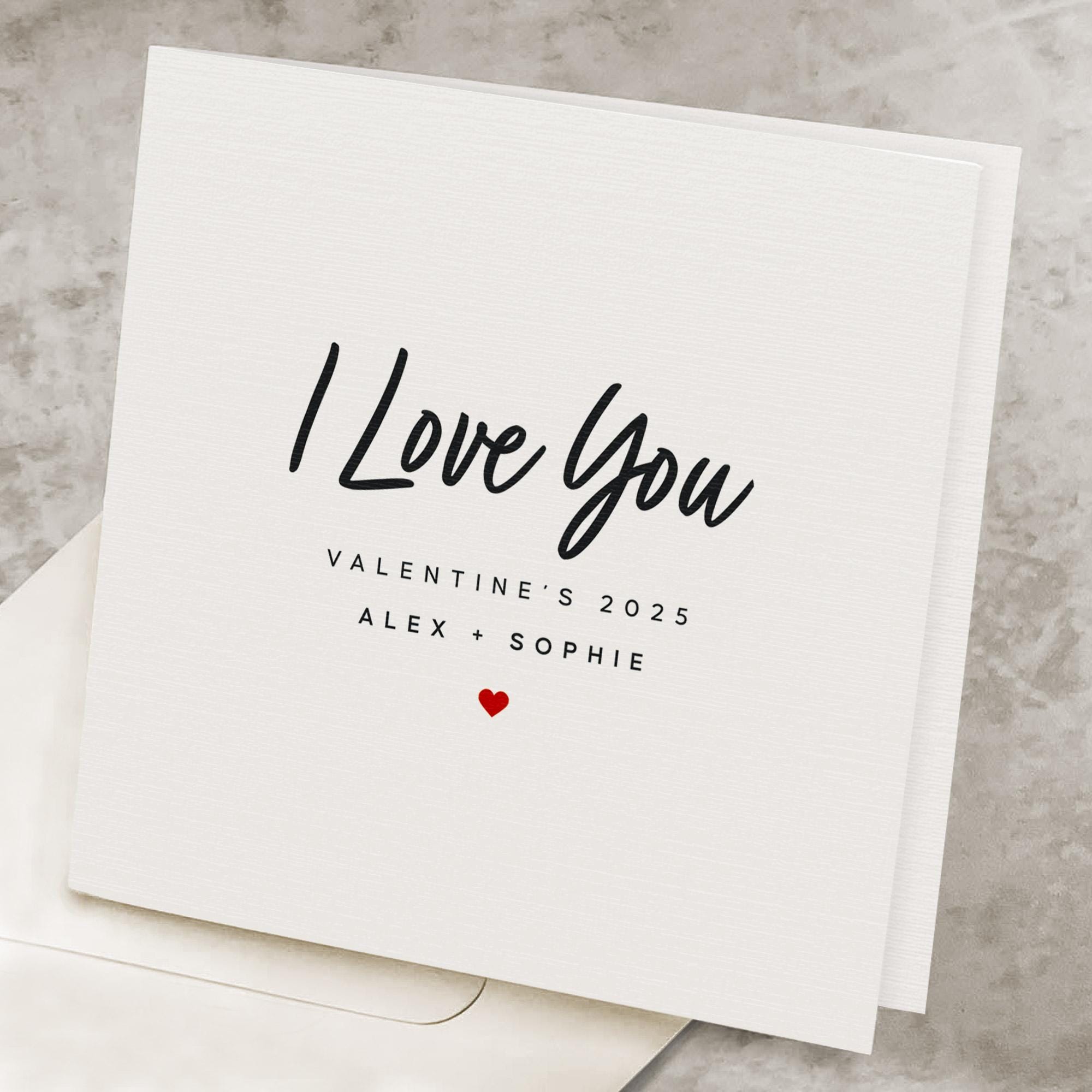 I Love You Valentine's Day Card, for Boyfriend, Personalized Valentines ...