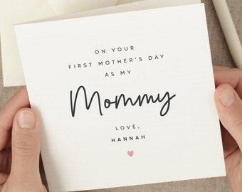 New Mom 1st Mothers Day Card From Baby, First Mothers Day Card As A New Mommy, Personalized, New Mother Happy Mother's Day Gift From Newborn