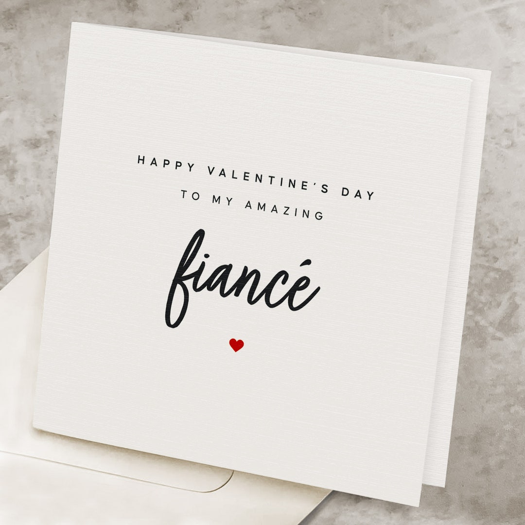 Fiancé Valentines Card, Romantic Valentine's Day Card for Fiance ...