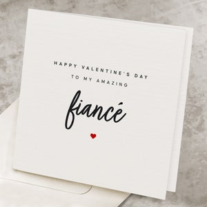 Fiancé Valentines Card, Romantic Valentine&#39;s Day Card For Fiance, Future Husband, Engaged, Happy Valentines Day Gift For Husband-To-Be