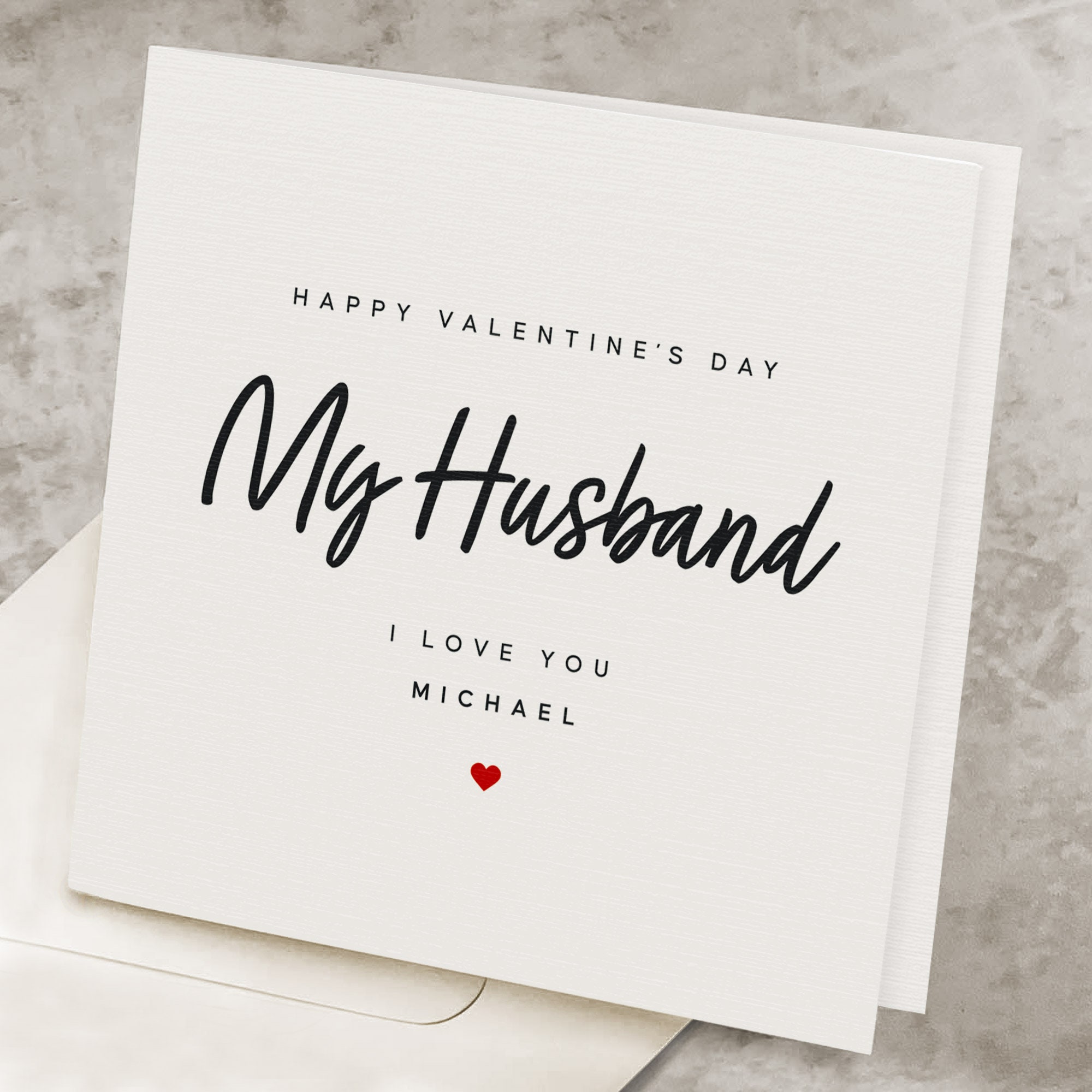 Personalized Valentines Card For Husband, Happy Valentine's Day Card For Husband, I Love You, Valentines Day Card For Husband, Hubby