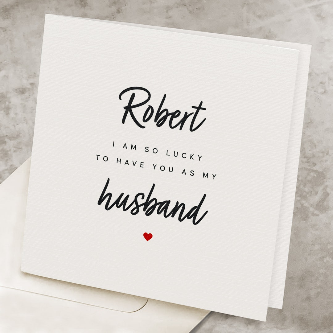 Husband Valentines Card, Personalized Valentine's Day Card for Husband ...