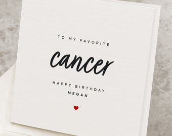 Cancer Sun Birthday Card For Bestie, Astrology Zodiac Sign Capricorn Birthday Card, Personalized, Capricorn Sun Sign Horoscope Birthday Card