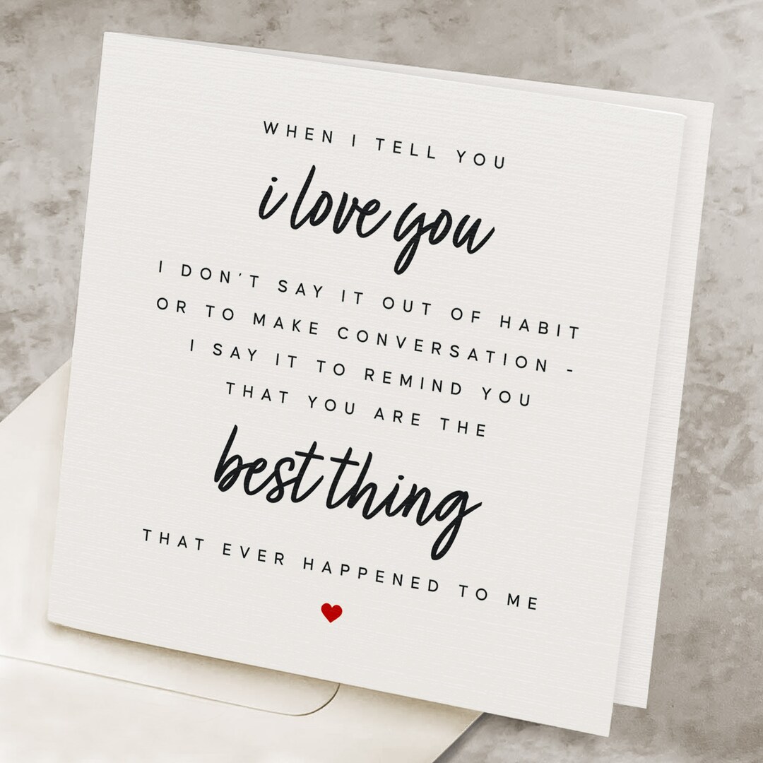 Romantic Valentines Day Card, for Him, Her, Valentine's Day Card for ...