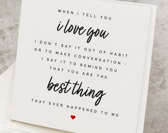 Romantic Valentines Day Card, For Him, Her, Valentine's Day Card For Husband, Boyfriend, Poem Love Letter, Valentines Card, Wife, Girlfriend