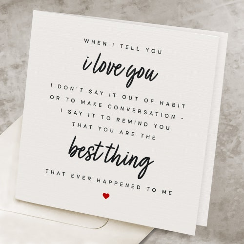 Romantic Valentines Day Card for Him Her Valentine's Etsy