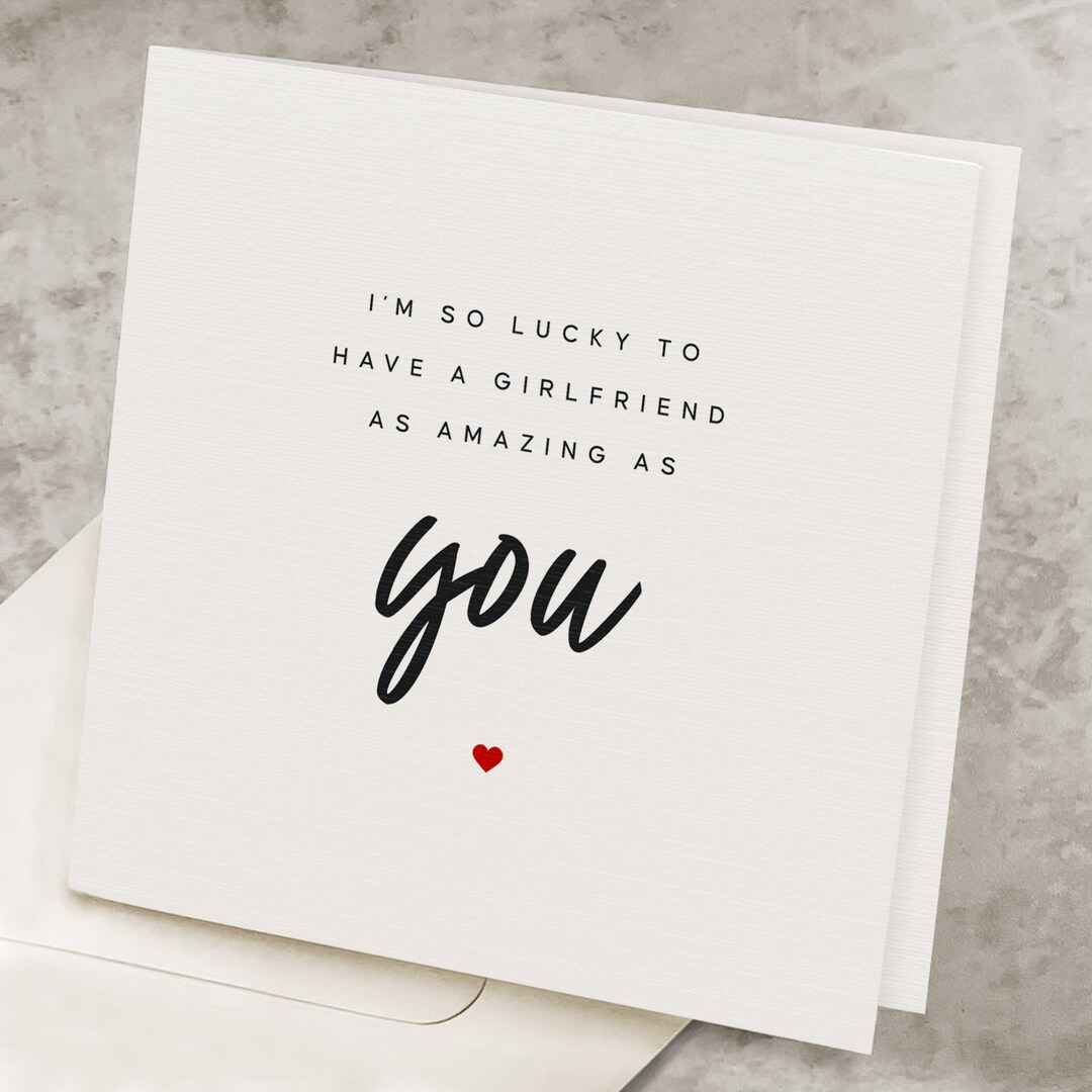 Valentines Day Card for Girlfriend, Romantic Girlfriend Valentine's ...