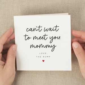 Pregnant Wife Mothers Day Card, Expectant Girlfriend Happy Mother&#39;s Day Card, Future Mom, Pregnancy Mothers Day Card From Baby, Mommy-To-Be