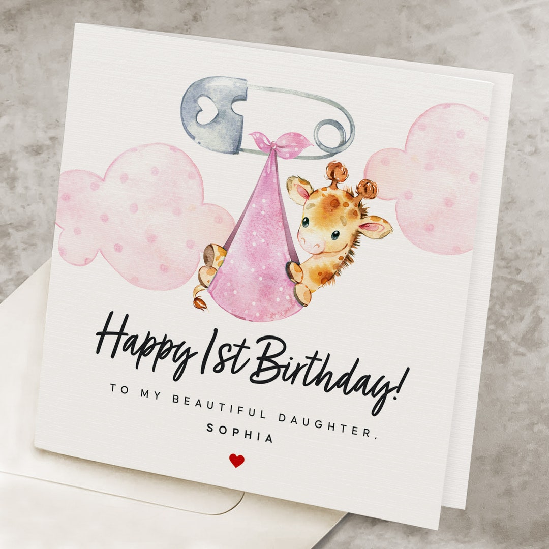 Carte 1er Anniversaire Faite Main – Pour Petite-fille, Thème Me To You, Beautiful Cards