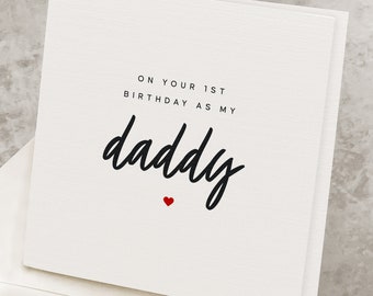 1st Birthday As A Daddy Card, New Dad Birthday Card, From Baby, First Birthday As A Dad Card, New Father Birthday Card, From Child HB123