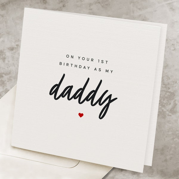 1st Birthday As A Daddy Card, New Dad Birthday Card, From Baby, First Birthday As A Dad Card, New Father Birthday Card, From Child HB123