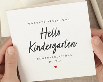 Personalized Preschool Graduation Card For Daughter Preschool Graduation Gift For Girl, Boy, Son, Cute Custom Pre-School Graduation Card