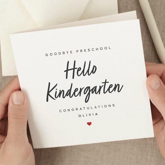 Personalized Preschool Graduation Card For Daughter Preschool Graduation Gift For Girl, Boy, Son, Cute Custom Pre-School Graduation Card