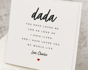 Dada Happy Fathers Day Card, From Baby, Cute First Father's Day Card, New Dad, From Newborn Daughter, Son, 1st Father's Day Gift For Daddy
