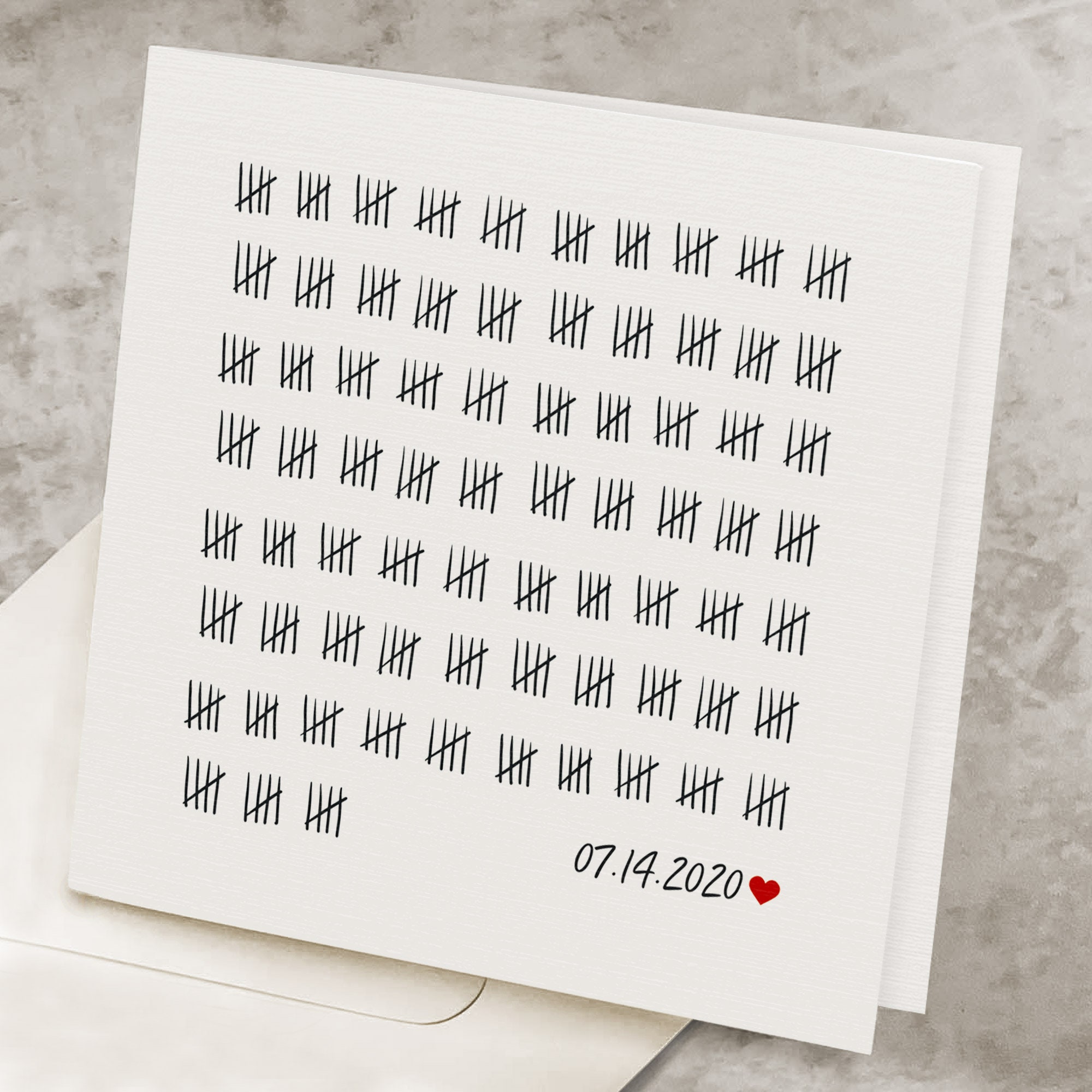 Personalized 1st Anniversary Card, for Him, Husband, Cute First