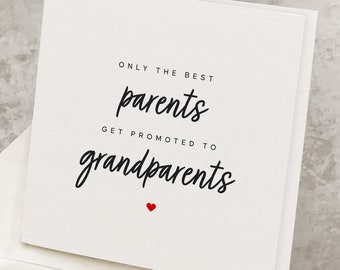 Baby Announcement New Grandparents Card, Pregnancy Announcement For Parents, Birth Announcement Card To Parents, Grandparents To Be NB016