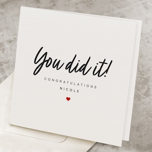 Congratulations Graduation Card, Personalized Graduation Cards, Class of 2024, College, Elementary, Middle, High School Graduation Gift