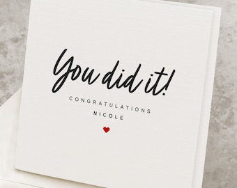 Congratulations Graduation Card, Personalized Graduation Cards, Class of 2024, College, Elementary, Middle, High School Graduation Gift