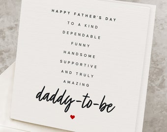 Fathers Day Card For Dad-To-Be, Future Dad Father's Day Card For Him, Pregnant Fathers Day Gift For Husband, Expectant/Expecting Daddy