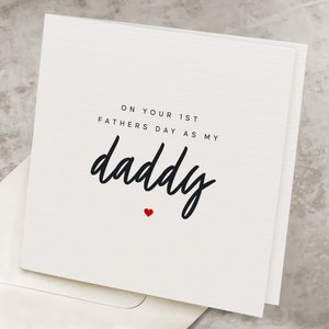 First Father's Day Card New Dad, On Your 1st Fathers Day As My Daddy, New Dad Father's Day Gift, From Wife, First Child Father's Day FD013