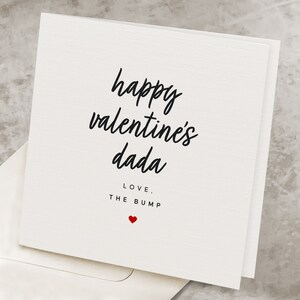 Valentines Day Card For Expecting Dad, Expectant Daddy, Pregnant Wife, Happy Valentine&#39;s Day Card From Unborn Baby, The Baby Bump, To Dada