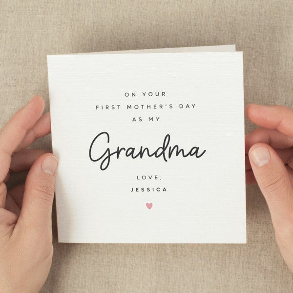 New Grandma Mothers Day Card From Baby, 1st Mothers Day Card For Grandma, From Newborn, Personalized First Mother's Day Gift New Grandmother