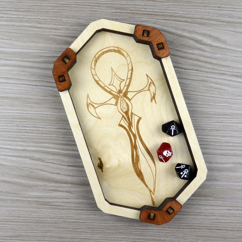 Vampire the Masquerade Dice Tray Camarilla Ankh Dice Roller - Etsy