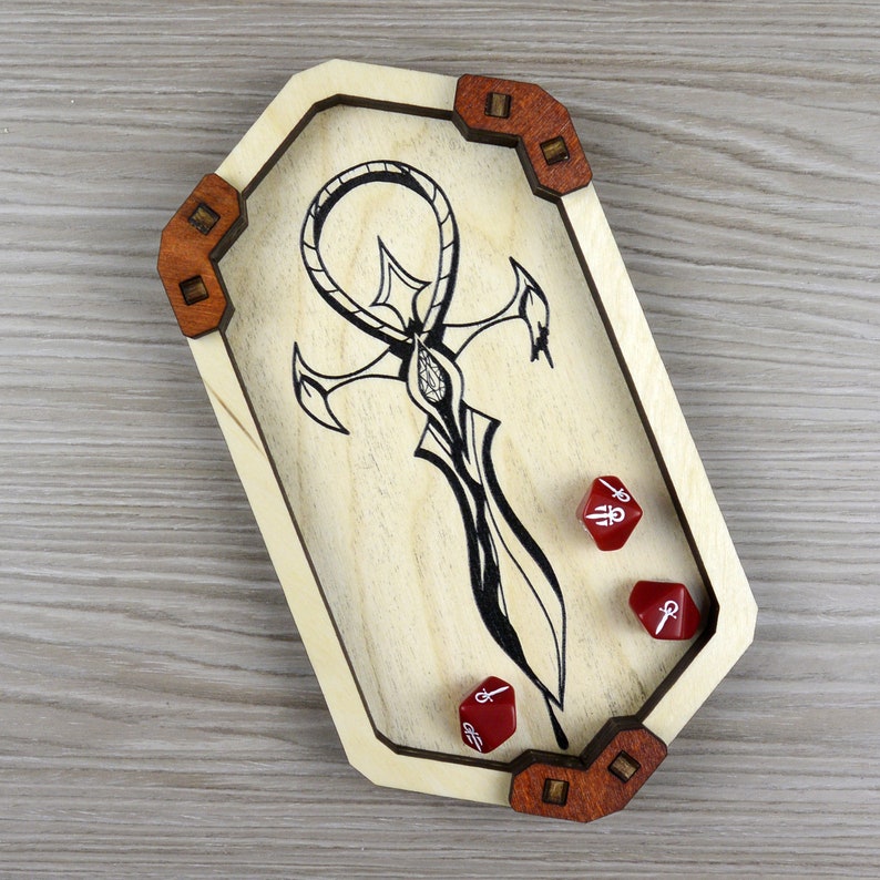 Vampire the Masquerade Dice Tray Camarilla Ankh Dice Roller - Etsy
