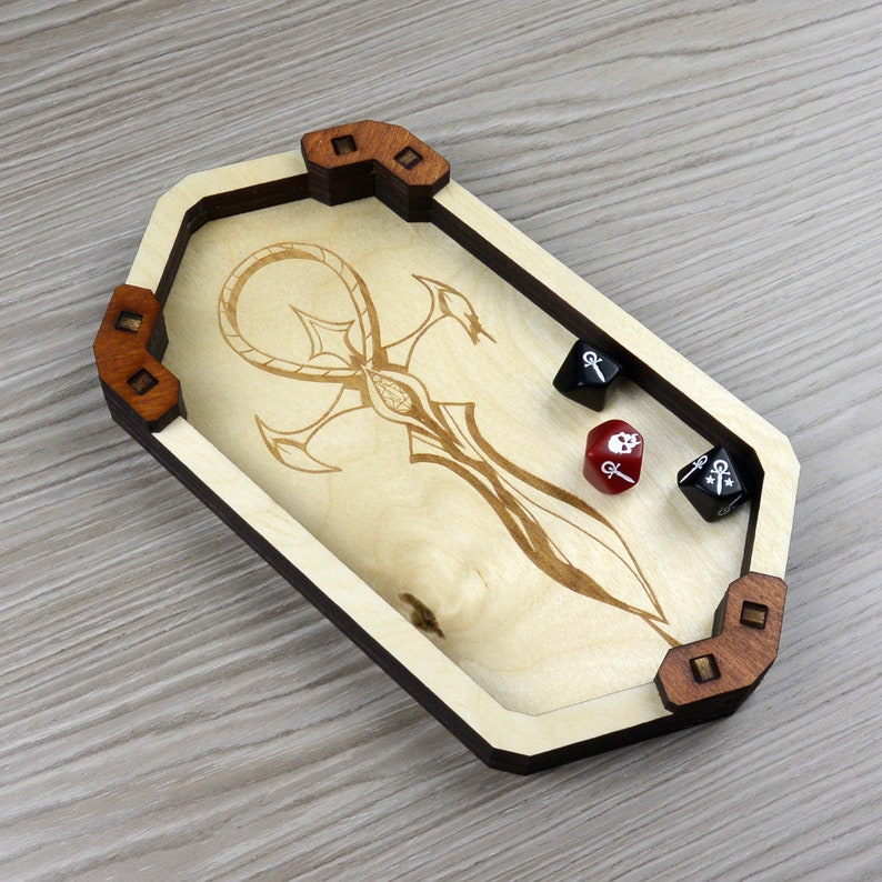 Vampire the Masquerade Dice Tray Camarilla Ankh Dice Roller - Etsy