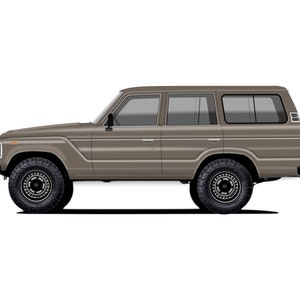 Póster satinado Premium Landcruiser FJ60