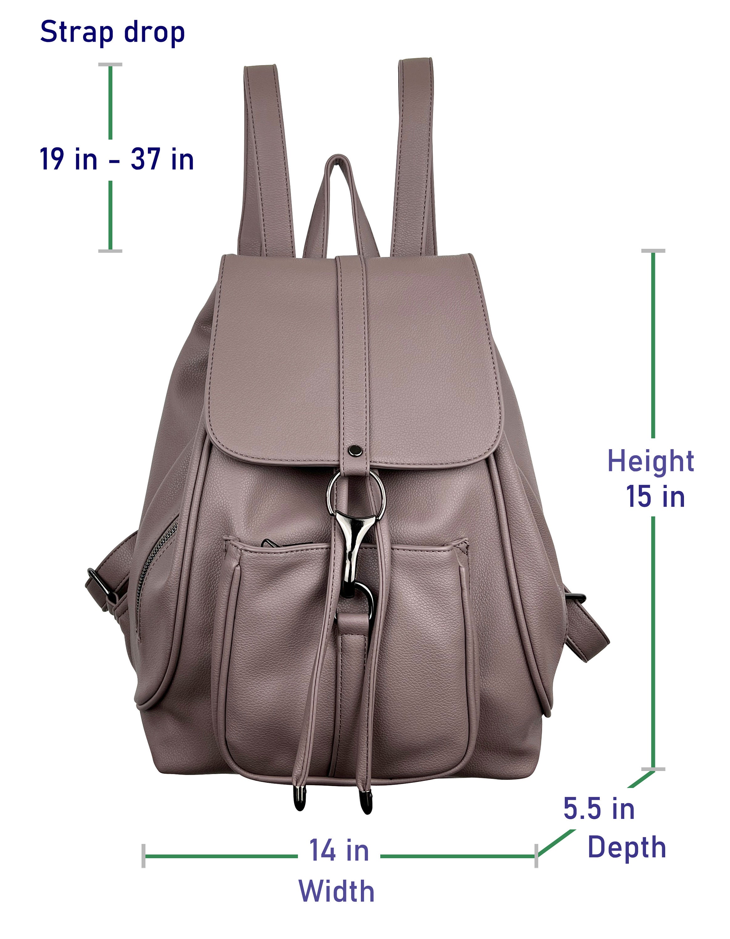 Vegan Leather Backpack Large Backpack Purse Black Backpack Etsy