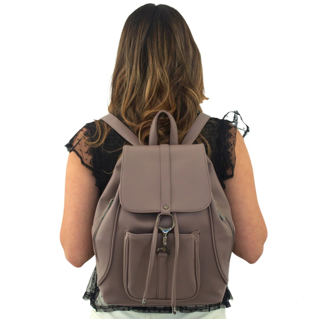 Vegan Leather Backpack Large Backpack Purse Black Backpack Etsy