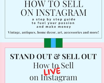 eBook Bundle** 1) "How to Sell on Instagram",  2) "How to Sell LIVE on Instagram" (Vintage, Antiques, Art, Accessories & More!) Step by Step